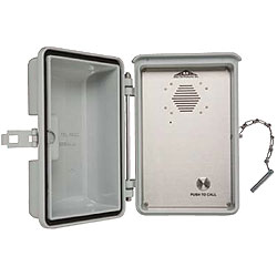 Allen Tel Outdoor Speakerphone with Tone Dial And Stainless Steel Hasp