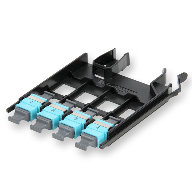 Corning 48-fiber MTP® Adapter Panel for 50 µm Multimode (OM4/OM3) Solutions, Aqua