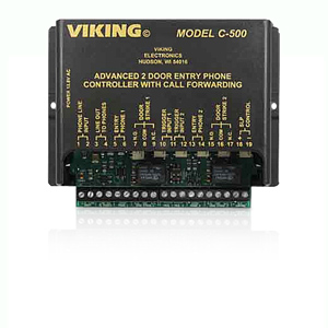 Viking Advanced Two Door Entry Phone Controller with Call Forwarding and Door Strike Controls