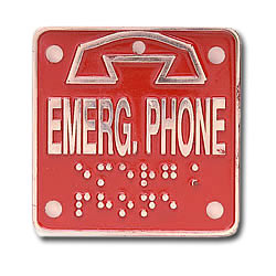 Ceeco Braille Emergency Plate