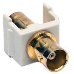 Hubbell Snap Fit Coaxial Gold BNC F/F Coupler