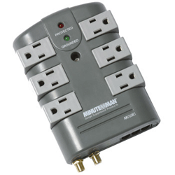 MINUTEMAN MMS Series 6-Rotating Outlet Surge Suppressor with Coax and Phone Line Protection