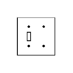 Leviton 2 Gang Wall Plate with Blank