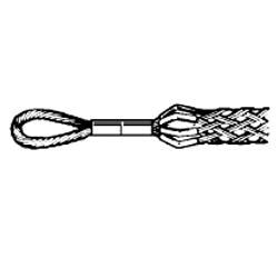 Leviton Single Weave, Flexible Rope Eye, Light Duty, Medium Length Pulling Grip 0.62-0.74