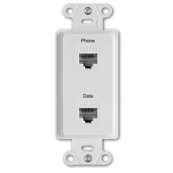 Legrand - On-Q Pre-Configured Phone/Data 2-Port Strap, Pack of 6