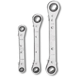 Klein Tools, Inc. 3-Piece Fully Reversible Ratcheting Offset Box Wrench Set