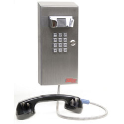 Ceeco Vandal Resistant Mini Stainless Steel Wall Telephone with Volume Control