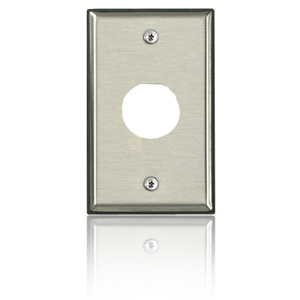 Leviton DuraPort Single Gang Stainless Steel Industrial Wallplate