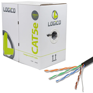 LOGiCO Cat5e 24 AWG 4 Pair Solid Wire 1000ft
