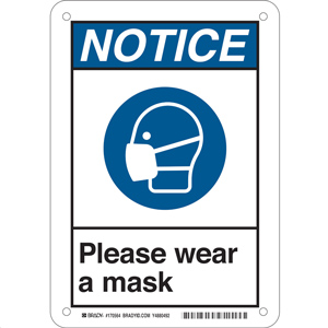 BRADY Please Wear a Mask Sign