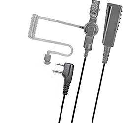 Pryme Medium Duty Lapel Microphone for Two-Wire Surveillance Kit for Midland Radios
