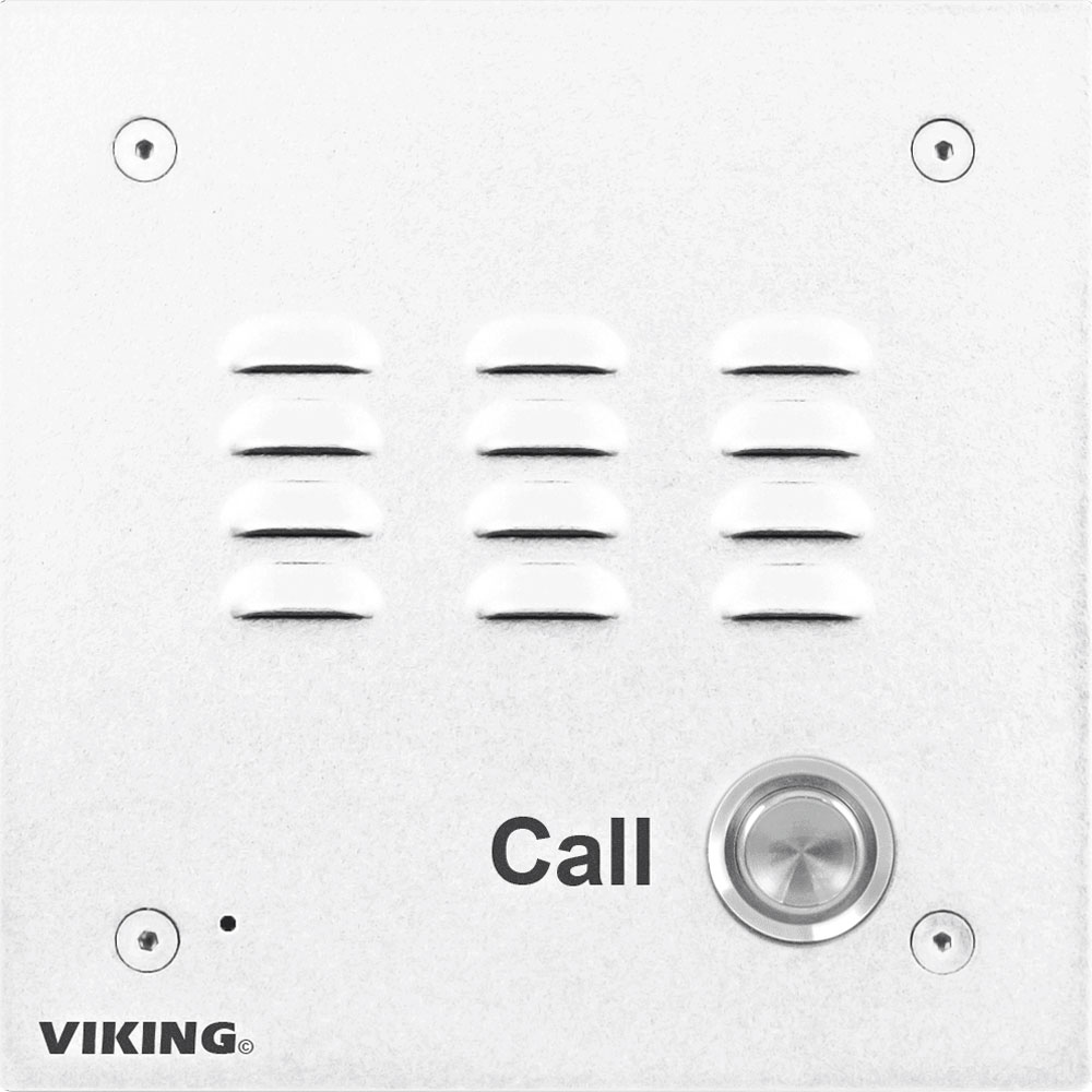 Viking Entry Phone with White Aluminum Faceplate