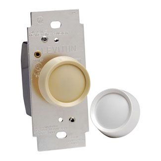 Leviton Trimatron Deluxe Push On/Off Electro-Mechanical Single-Pole Incandescent Rotary Dimmer