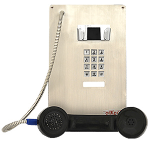 Ceeco SIP Stainless Steel Panel Phone with Armored Cord and Keypad