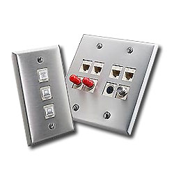 Leviton QuickPort Stainless Steel Wallplate