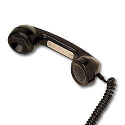 Ceeco Black 5' Coiled Cord Handset With Automatic Disconnect