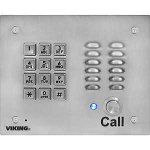 Viking VoIP Stainless Steel Entry Phone with Keypad