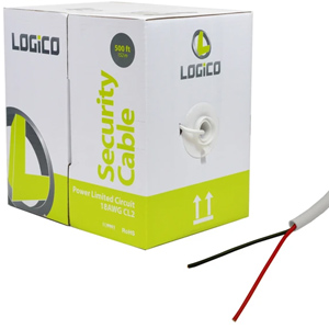 LOGiCO Security Alarm 18/2 Stranded Control Cable 500ft
