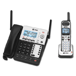 AT&T SynJ 4-Line Corded/Cordless Small Business System with Extendable Range and Push-to-Talk Intercom