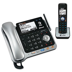 AT&T 2-Line Corded/Cordless Answering System with Dial-in-Base Speakerphone