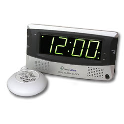 Sonic Alert Bed Shaker with Sonic Boom Dual Alarm Clock