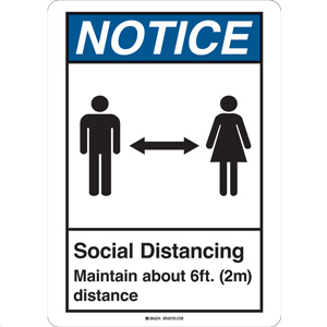 BRADY Social Distancing Sign