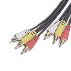 Leviton 6 Foot Stereo Dubbing Cable, Gold Plated
