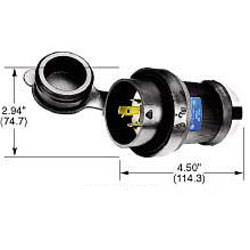 Hubbell Twist-Lock Watertight Safety-Shroud 20A L16-20P NEMA Plug