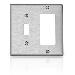 Leviton 2 Gang Faceplate with Toggle & Decora Openings