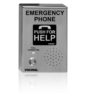 Viking ADA Compliant VoIP Emergency Phones with Built-In Dialer and Digital Voice Announcer