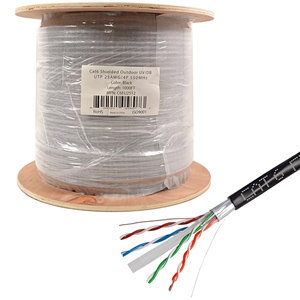 LOGiCO Cat6 STP/FTP Outdoor Shielded Ethernet Network UV Direct Burial 1000ft Cable