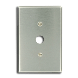 Leviton 1-Gang .625 Inch Hole Oversized Stainless Steel Telephone/Cable Wallplate