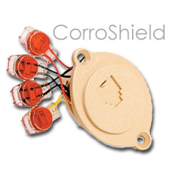 Suttle CorroShield 4-Conductor Modular Jack with Scotchloks & Trap Door