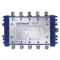 Spaun USA Cascadable Multiswitch for 4 SAT-IF Signals and Terrestrial 4 Subscribers