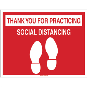 BRADY Social Distancing Floor Sign