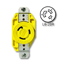 Leviton 20 AMP 250V Single Locking Flush Receptacle