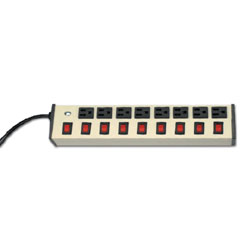 Legrand - Wiremold Deluxe Control Plug-In Outlet Center with Eight Individually Switched Outlets