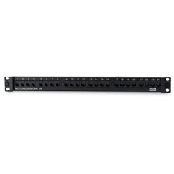 Hubbell NEXTSPEED Ascent Cat 6A 24-port Patch Panel, Component, Silver