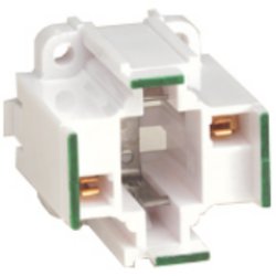 Leviton 10mm Compact GE Lighting Double Biax 18W 2-Pin Screw Down Fluorescent Lampholder (Pkg of 100)