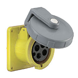 Hubbell Watertight IEC Pin and Sleeve Receptacle, 2P3W, 20A 125V
