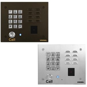 Viking Stainless Steel Vandal Resistant Entry Phone with Keypad and Proximity Reader