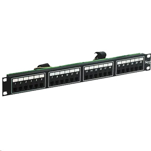 ICC Telco Patch Panel, 6 Position 4 Conductor,  24 Port/1 RMS