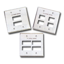 Siemon Double Gang Stainless Steel Faceplate for MAX Modules