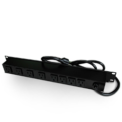 Legrand - Wiremold Rack Mount Plug-In Outlet Center with Eight 15 Amp Rear Outlets and Computer Grade Surge Protector