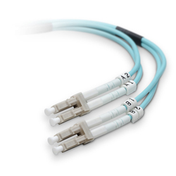 Belkin Fiber Optic Cable, 10GB Aqua Multimode LC/LC Duplex MMF, 50/125