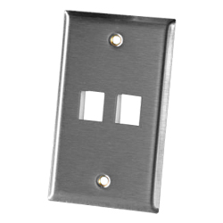 Legrand - Ortronics 2 Port Single Gang Stainless Steel Faceplate