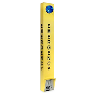 Viking ADA Compliant VoIP Emergency Tower Phone with Blue Strobe Light and Voice Announcer