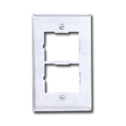 Siemon Single Gang Stainless Steel CT Faceplate for Two Couplers