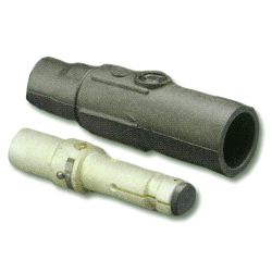 Leviton 22 Series Ball Nose, Male In-Line Latching Connector and Insulator 500-750 MCM - Crimped