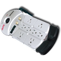 Schneider Electric Essential Audio/Video 8 Outlet Coax Surge Protector
